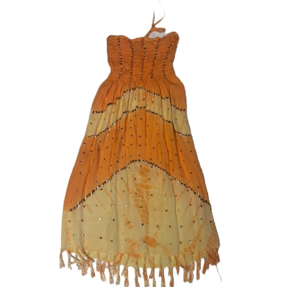 _Pagoda Dress - Smokes Top Sequence Detail - One Size Fits All - $17_